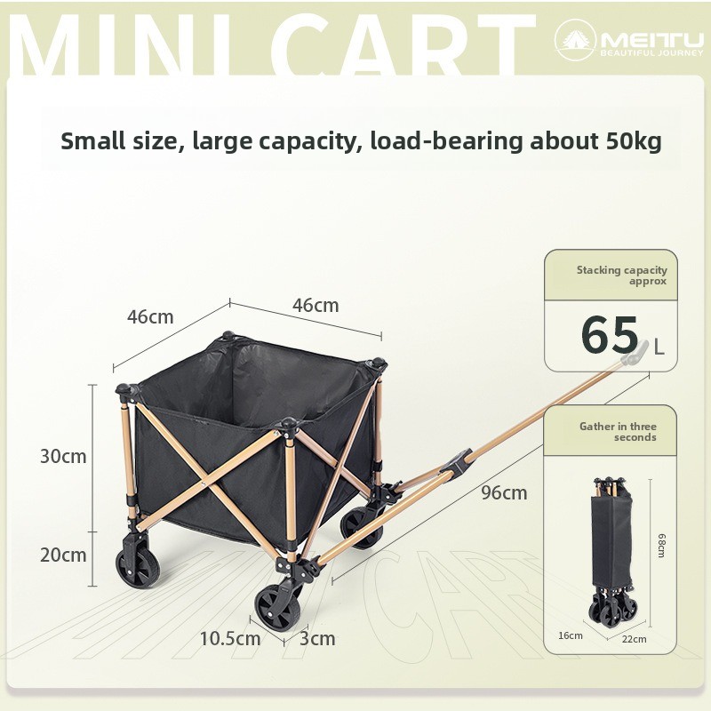 Outdoor Folding Wagon Portable - Outdoor Camping Trolley recension och pris