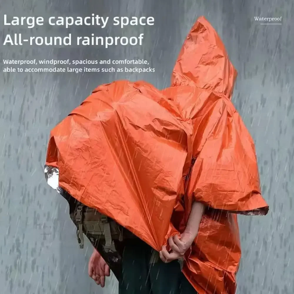 Hooded Emergency Rain Poncho W - Camping Rain Poncho recension och pris